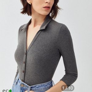 NWOT collared bodysuit